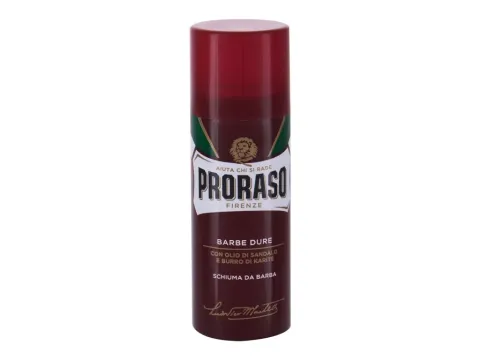 Red shaving foam