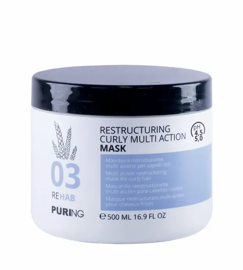 intenzivní hydratační maska pro kudrnaté, vlnité a krepaté vlasy 500 ml PR 03 Rehab Restructuring Curly Multi Action Mask