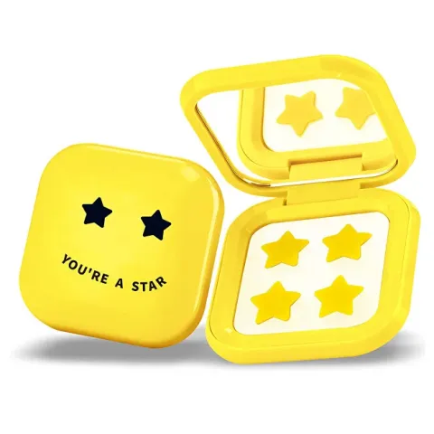Pimple Star Patches &amp; Mirror Case 32 pcs Yellow Patches Set
