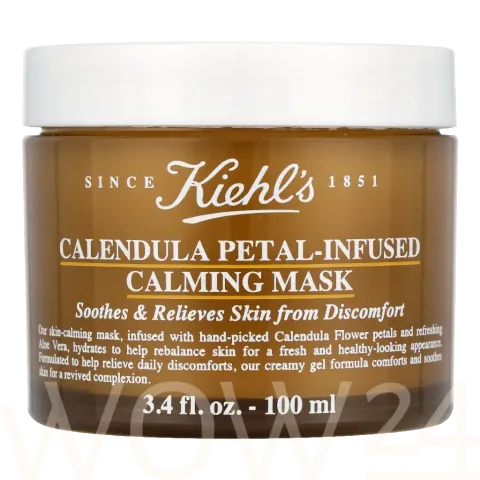 Calendula petal-infused calming mask