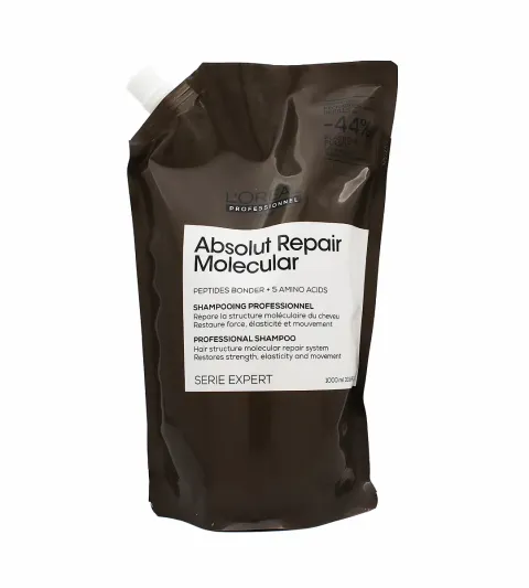 posilující šampon pro poškozené vlasy 1000 ml náhradní náplň Serie Expert Absolut Repair Molecular