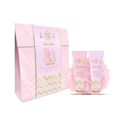 Body care gift set with sponge Orange &amp; Ylang Ylang 3 pcs
