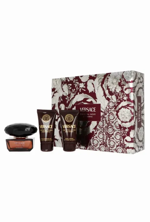 Set Versace Crystal Noir Edp 50ml + Body Lotion 50ml + Shower Gel 50ml
