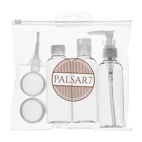 Travel cosmetic set with dispensers