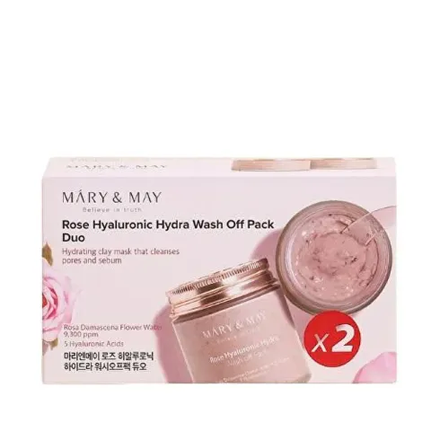 Rose Hyaluronic Hydra Wash Off Pack Duo mask set